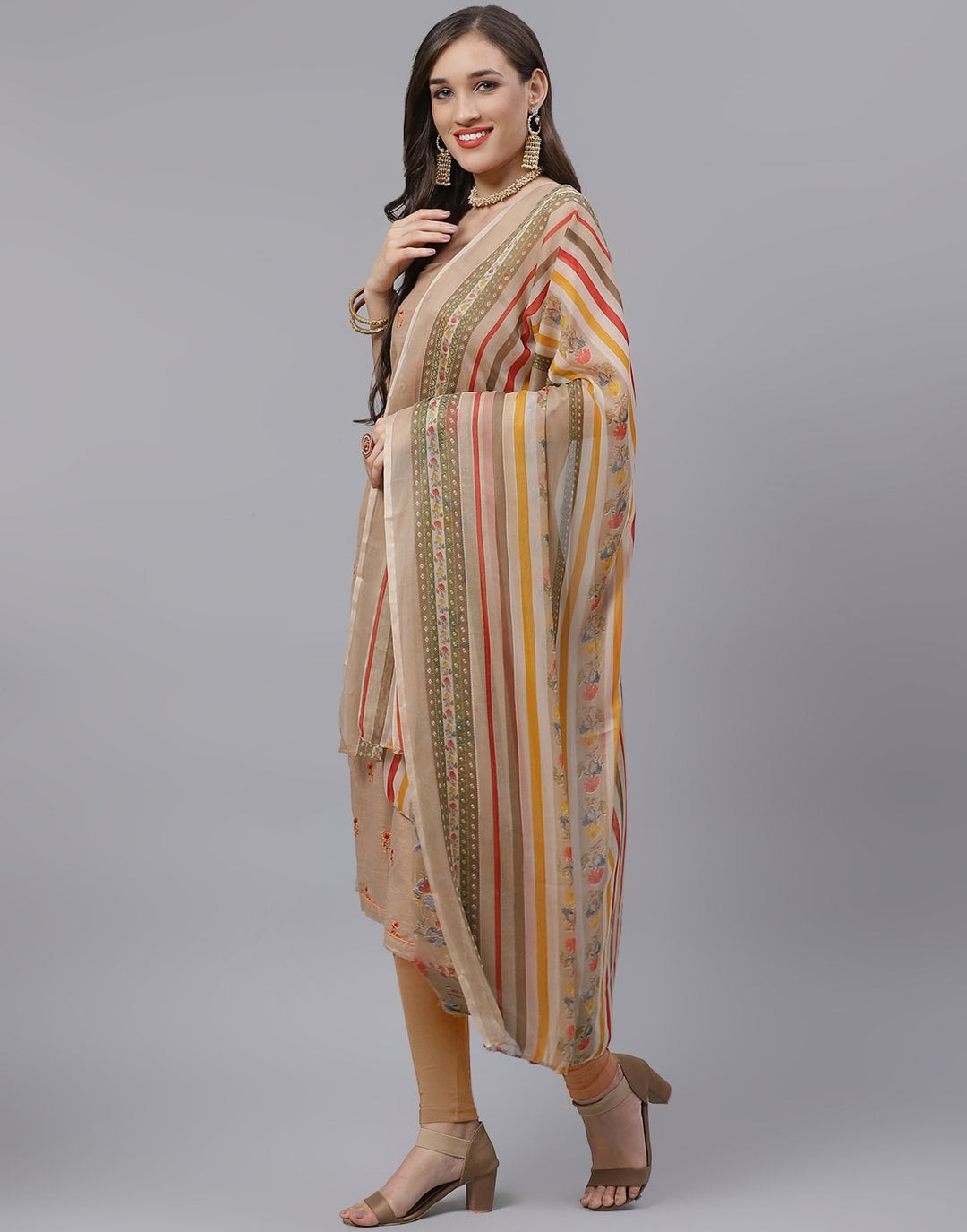 Cotton Embroidered Suit Piece