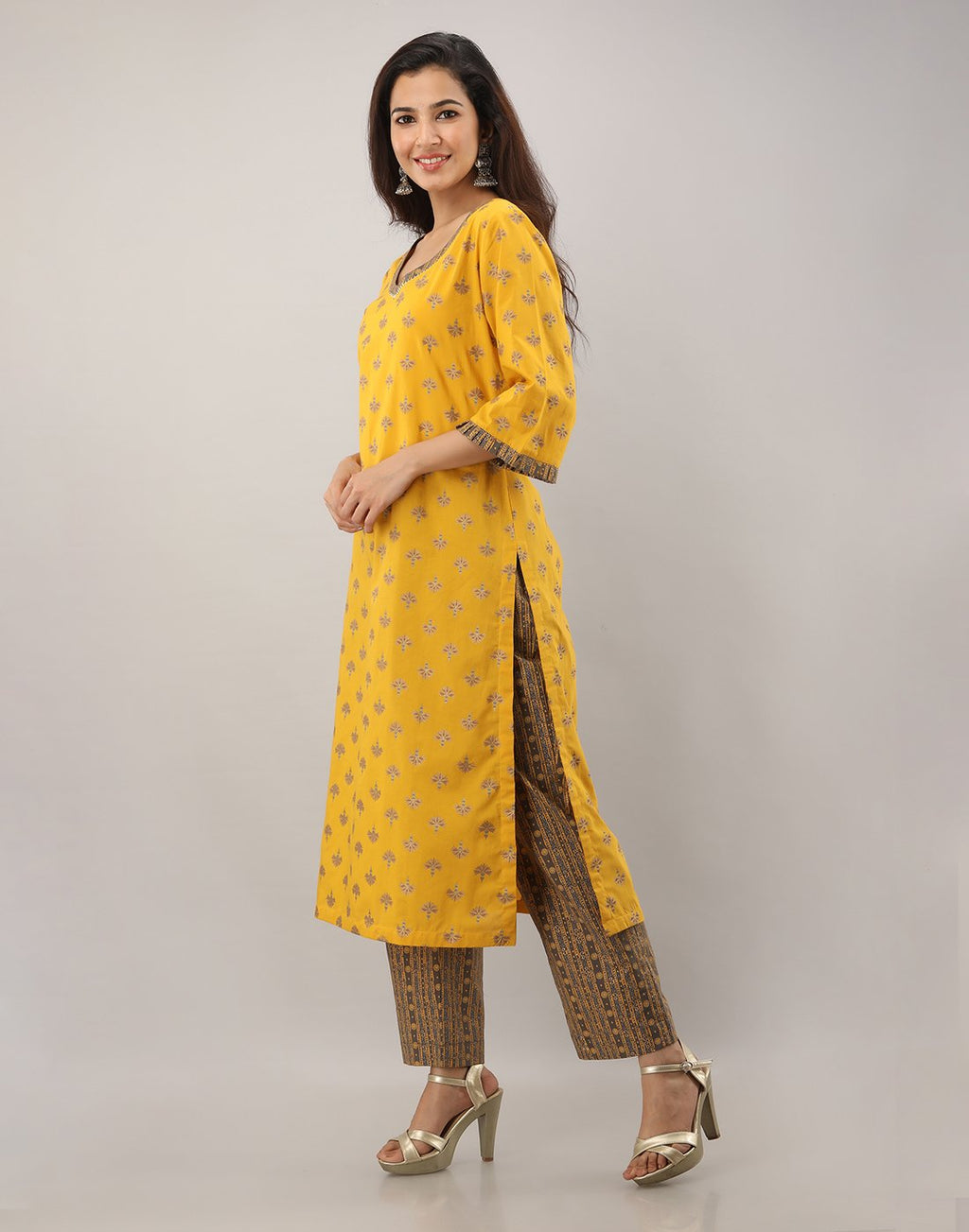 Printed Cotton Kurti With Pant