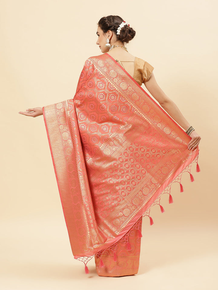 Bandhez Art Handloom Saree with Zari Border