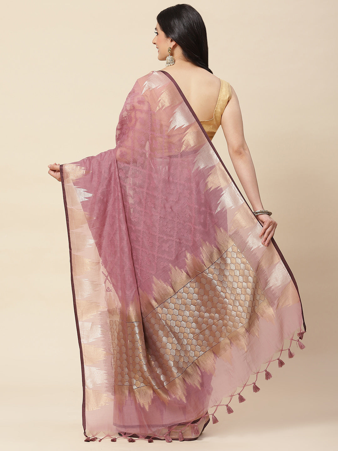 Resham Jaal  Woven Cotton Saree