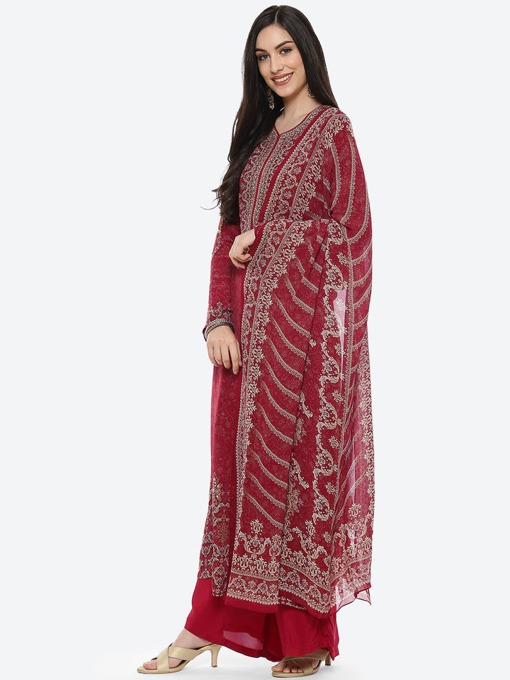 Green Digital Printed Crepe Salwaar Kameez Stitched Suit