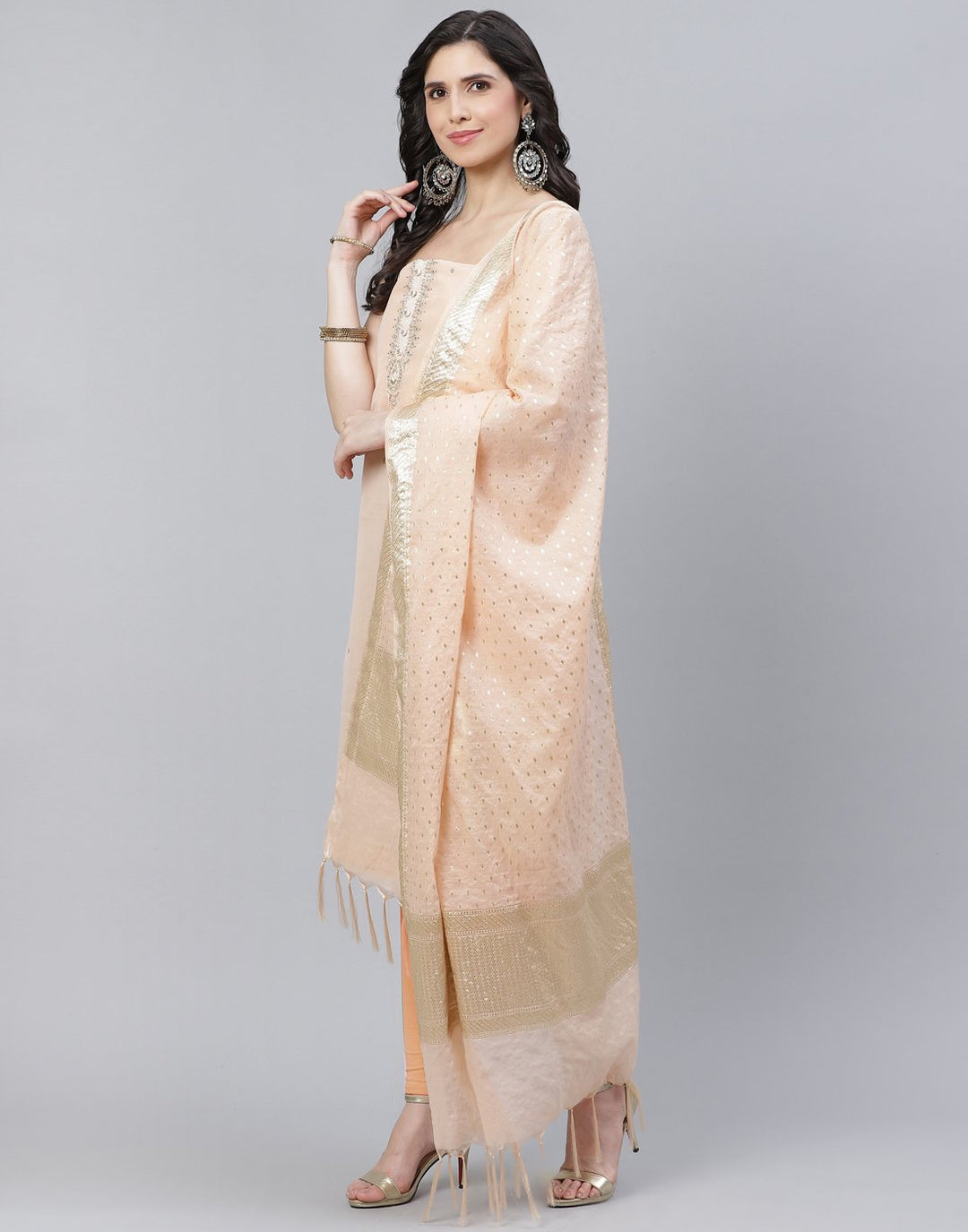 Chanderi Embroidered Suit piece