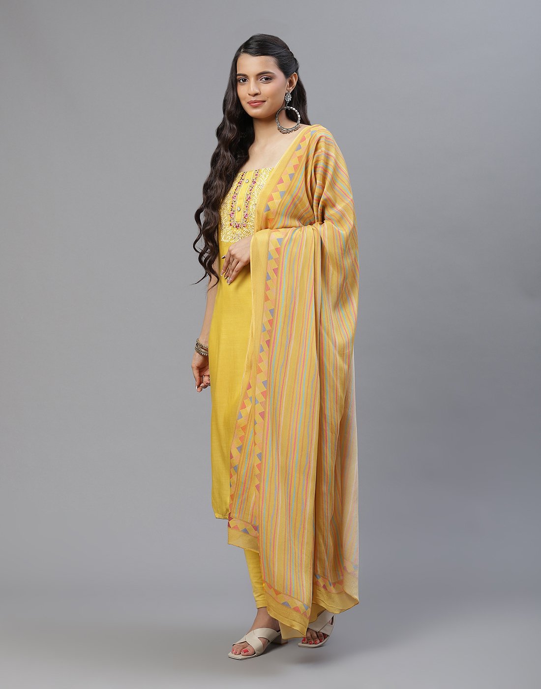 Muslin Embroidered Suit piece