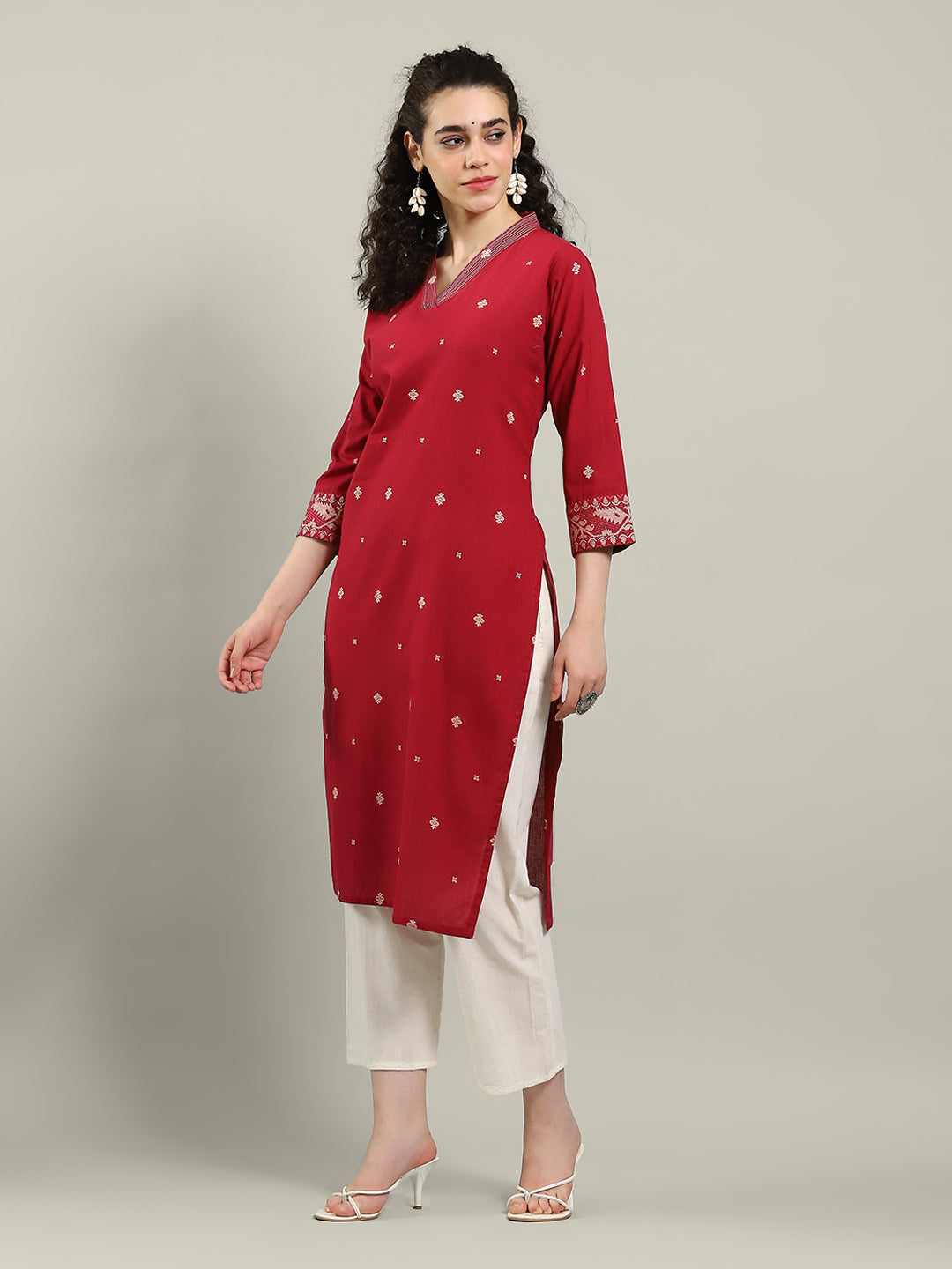 Printed Cotton Blend Kurta