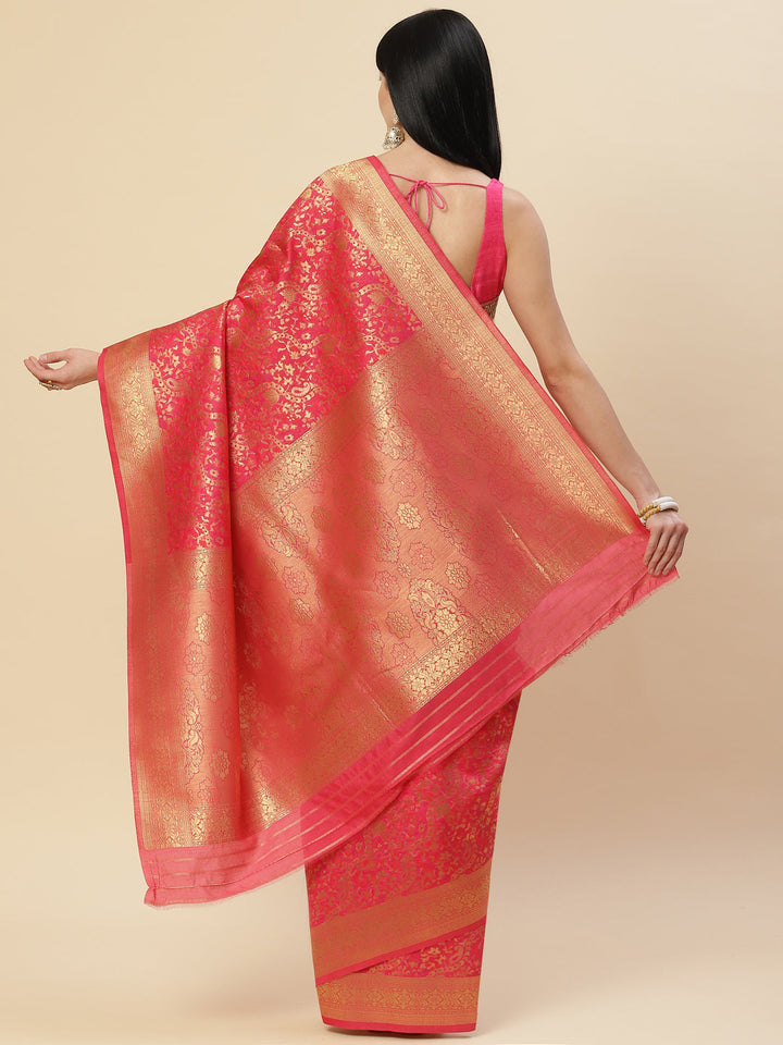 Zari Jaal Handloom Woven Saree