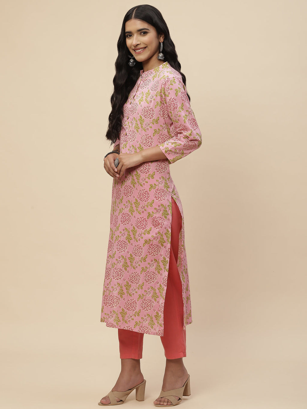 Floral Printed Cotton Kurta