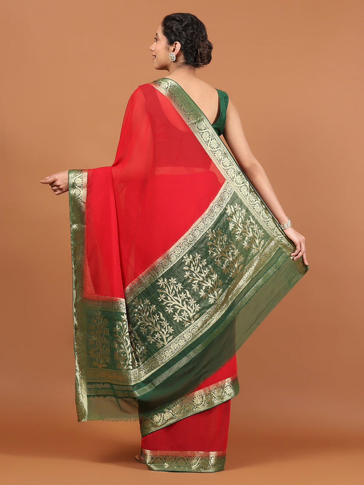 Zari Border Woven Art Silk Saree