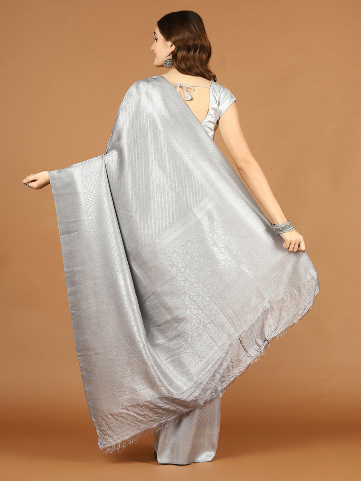 Zari Jaal Brocade Handloom Woven Saree