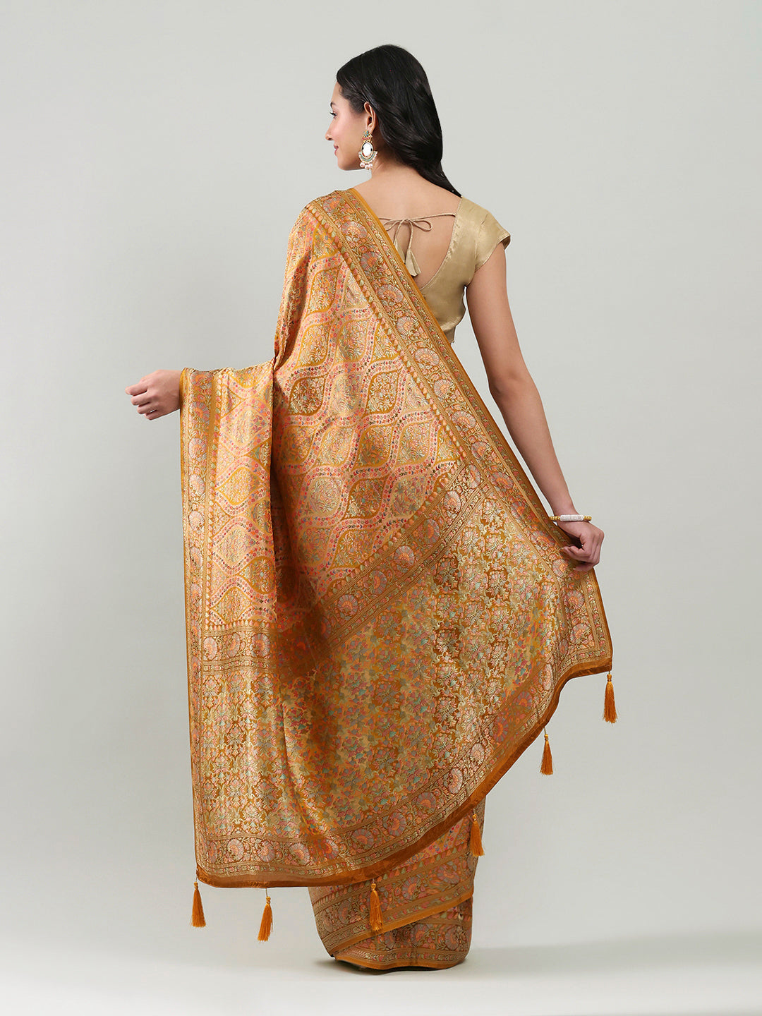 Zari Jaal Georgette Woven Saree