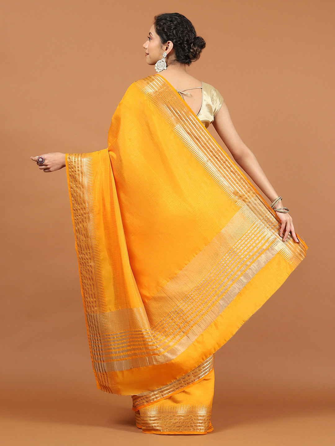 Zari Jaal Woven Art Silk Saree