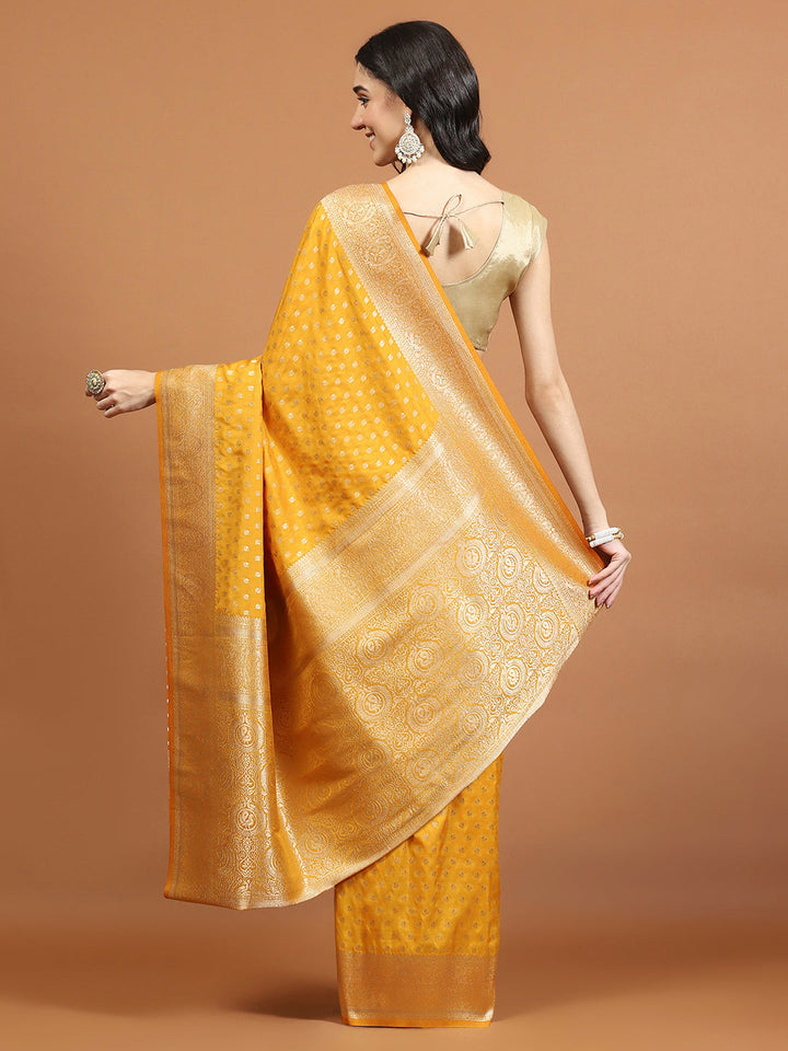 Zari Jaal Woven Art Silk Saree