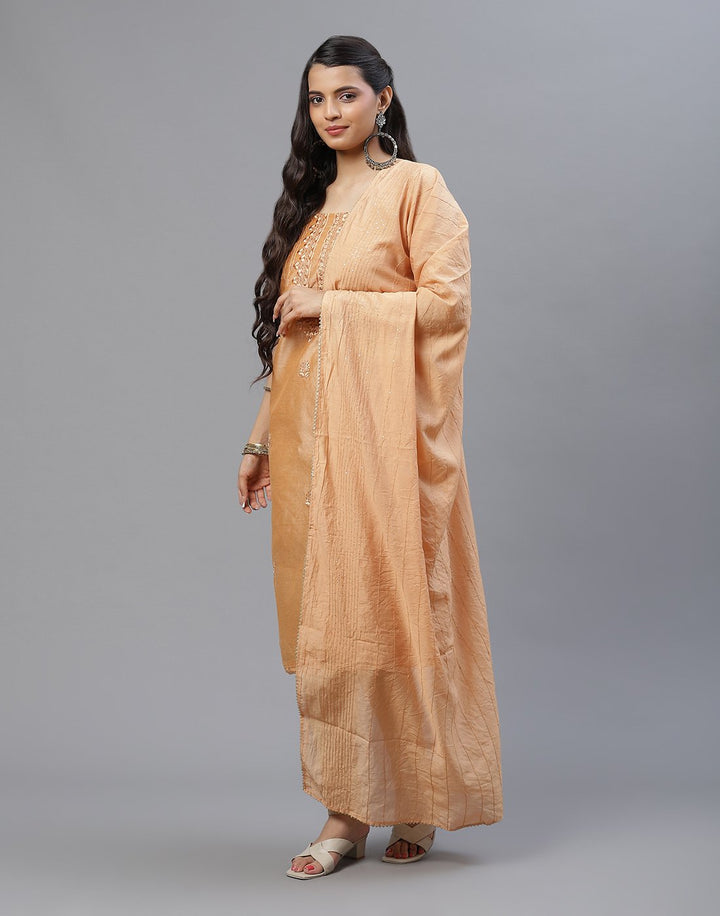 Chanderi Embroidered Suit piece