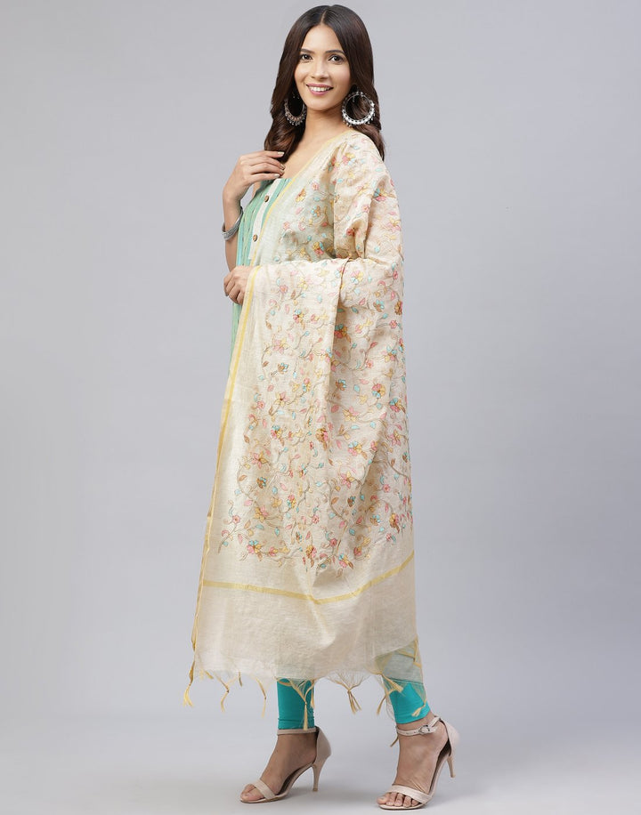 Embroidered Chanderi Suit Piece