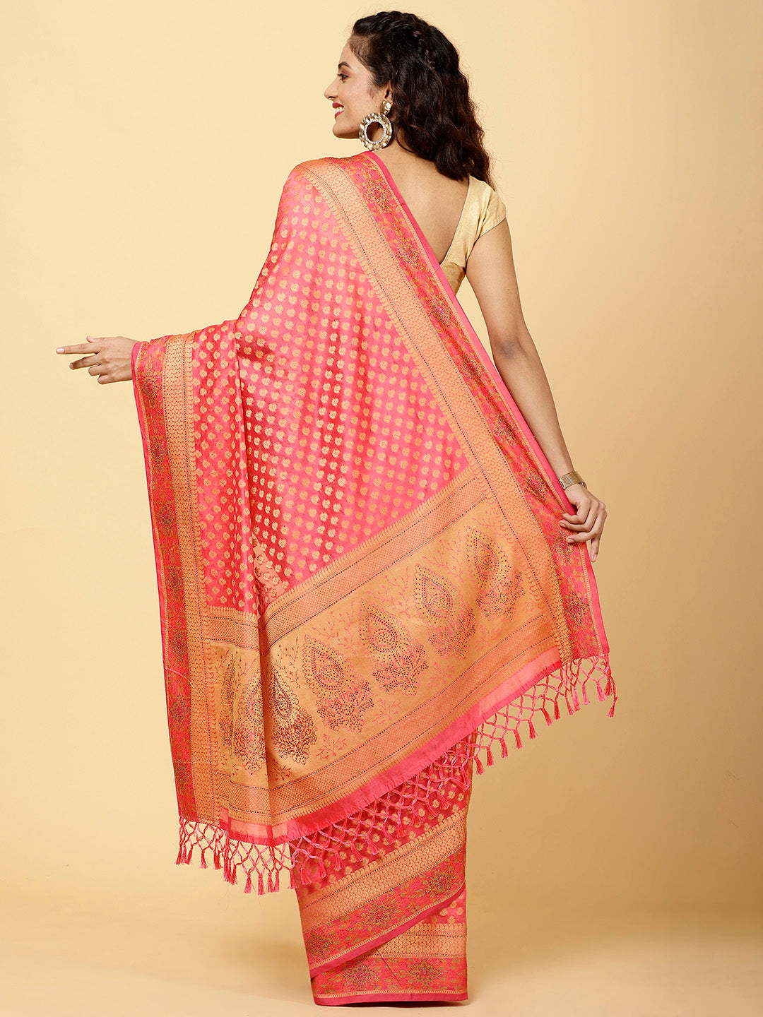 Woven Booti Cotton Saree