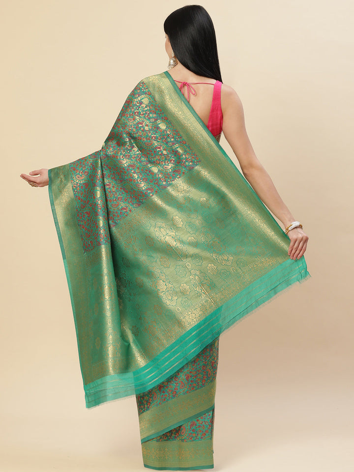 Zari Jaal Handloom Woven Saree