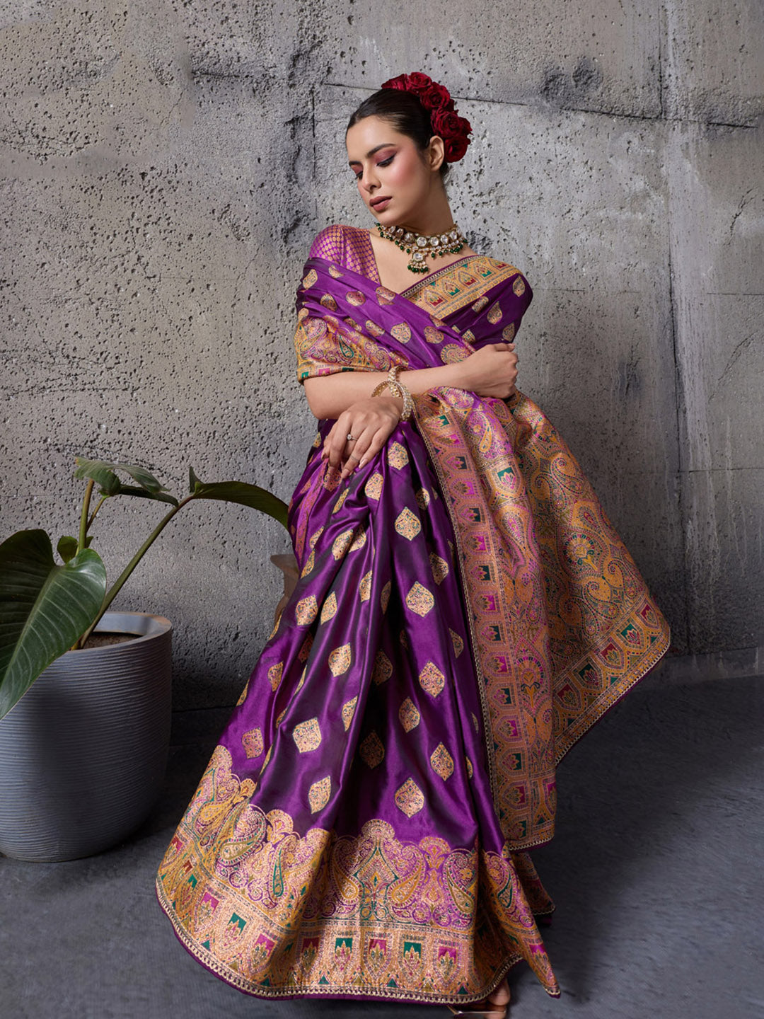 Woven Design Satin Silk Saree