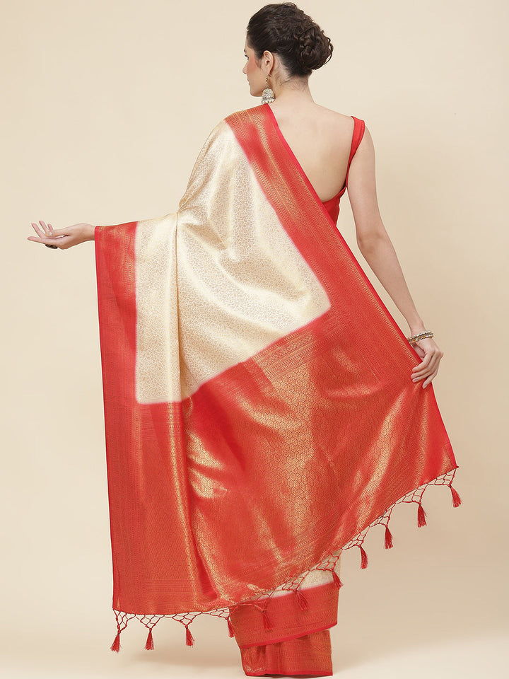 Zari Jaal Woven Handloom Saree