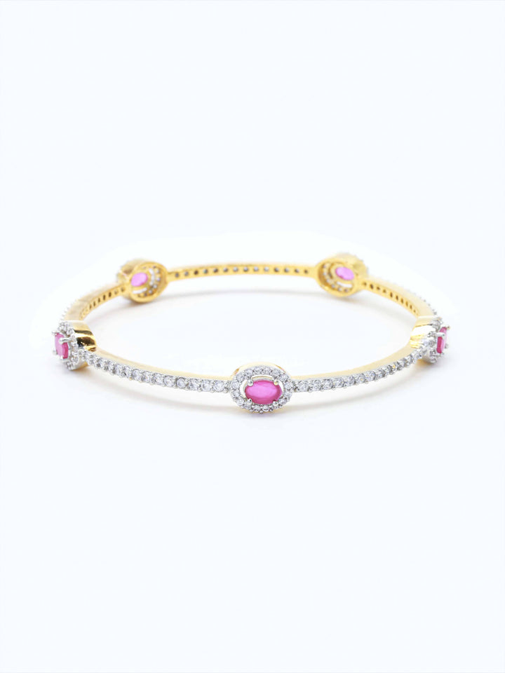 Golden And Diamond AD Bangles Set