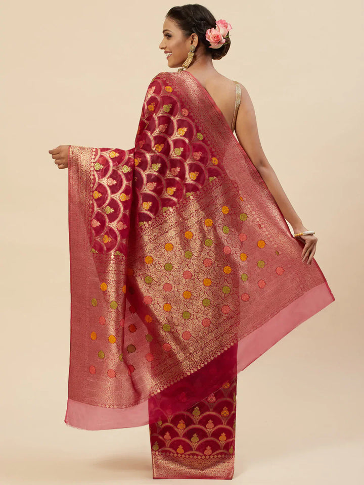 Zari Jaal Handloom Woven Saree