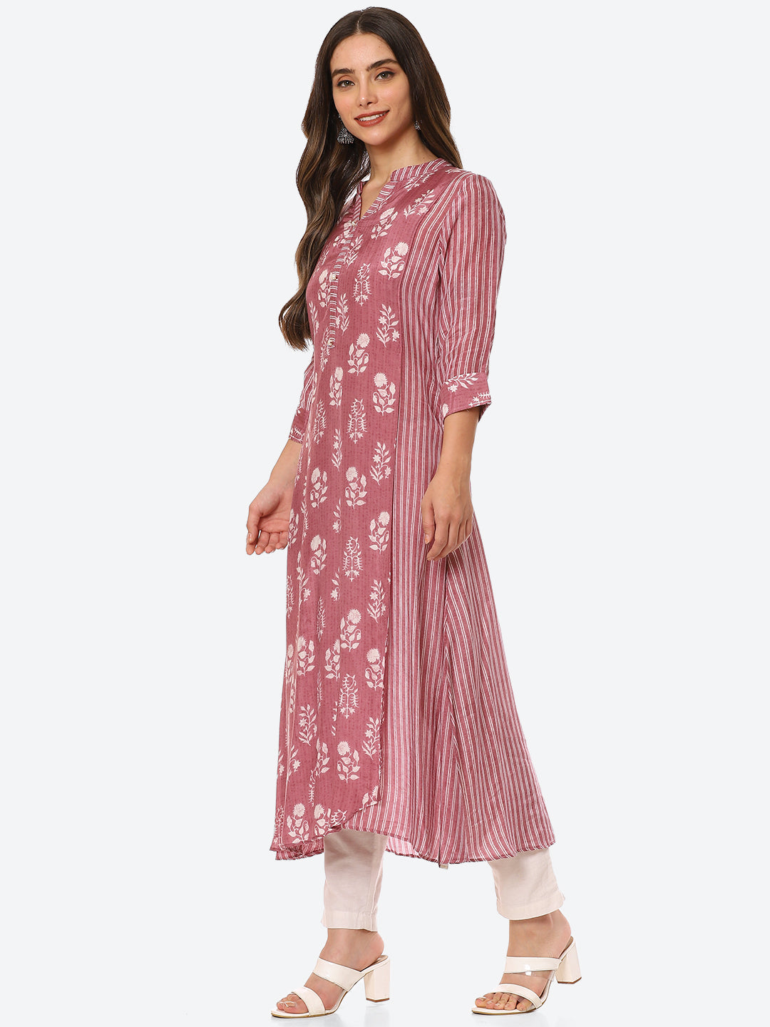 Floral Printed Muslin Kurta