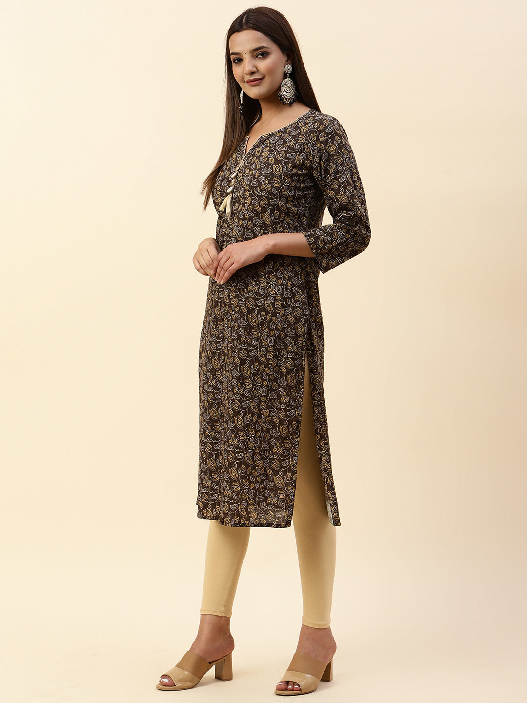 Floral Printed Cotton Kurta