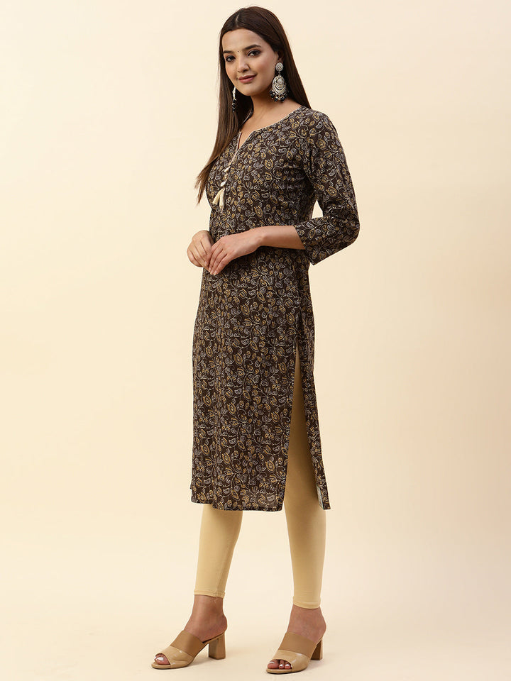 Floral Printed Cotton Kurta