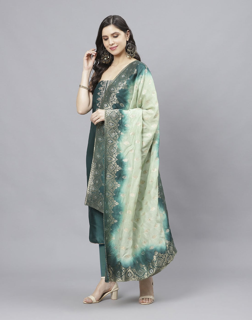 Chanderi Embroidered Suit piece