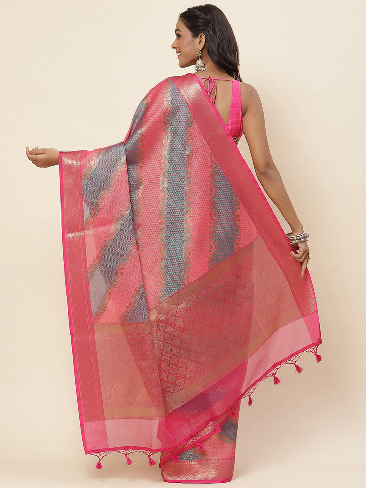 Resham Jaal Woven Cotton Saree