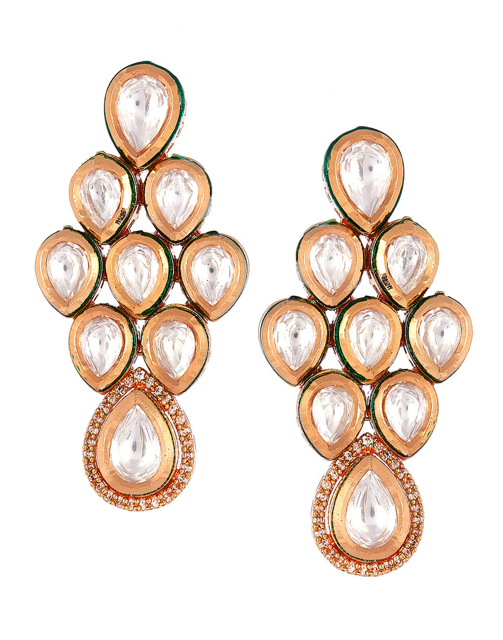 Gold Plated Necklace Set With Earrings