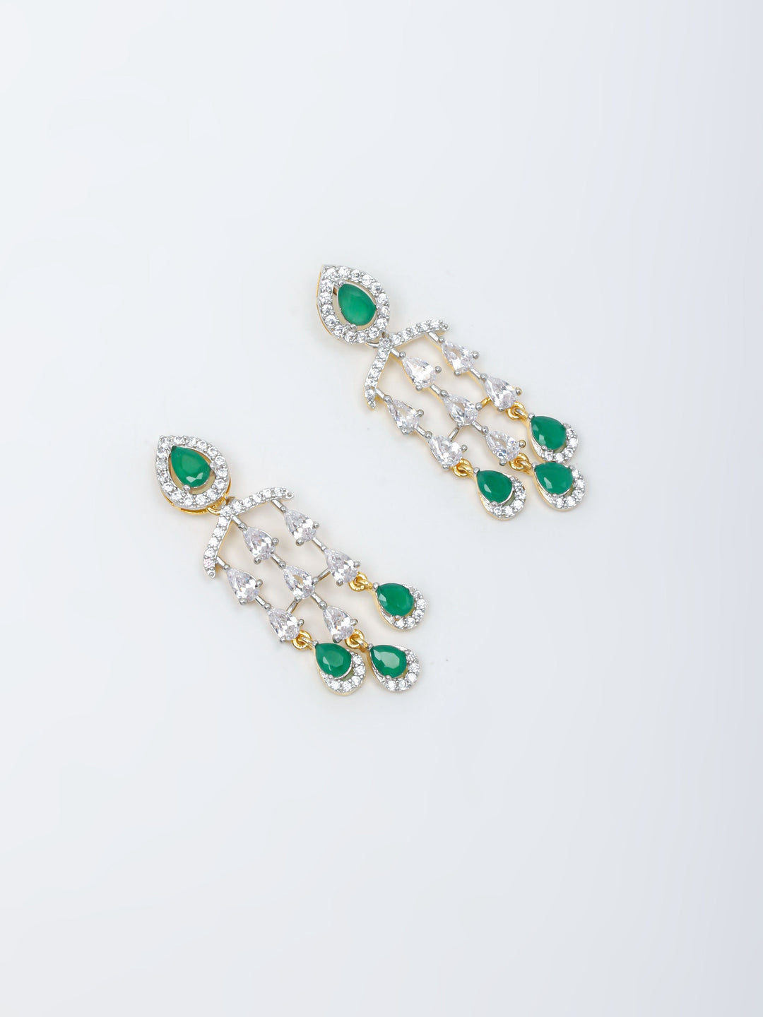 White Stones Drop &amp; Danglers Earrings