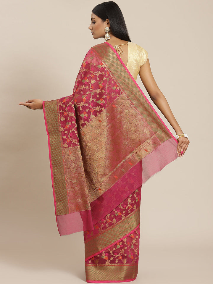 Zari Jaal Cotton Woven Saree