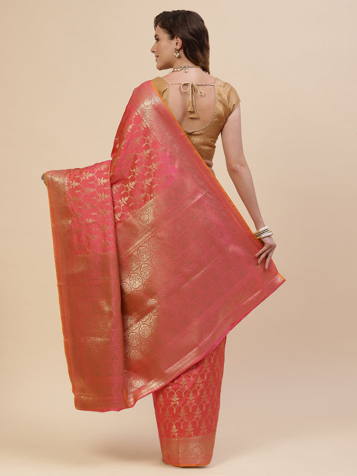 Zari Jaal Banarasi Woven Saree