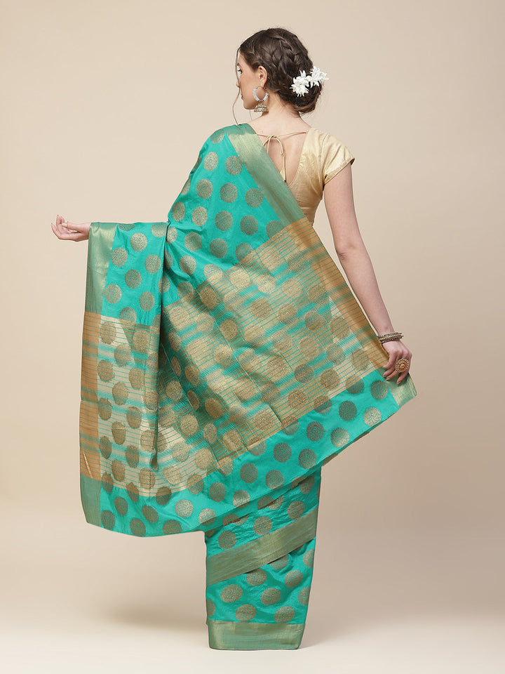 Ethnic Motifs Art Handloom Woven Saree