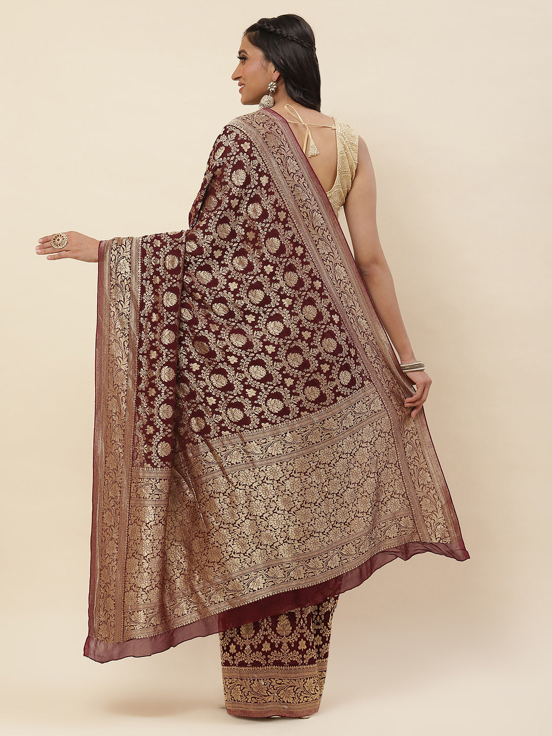 Zari Jaal Georgette Saree