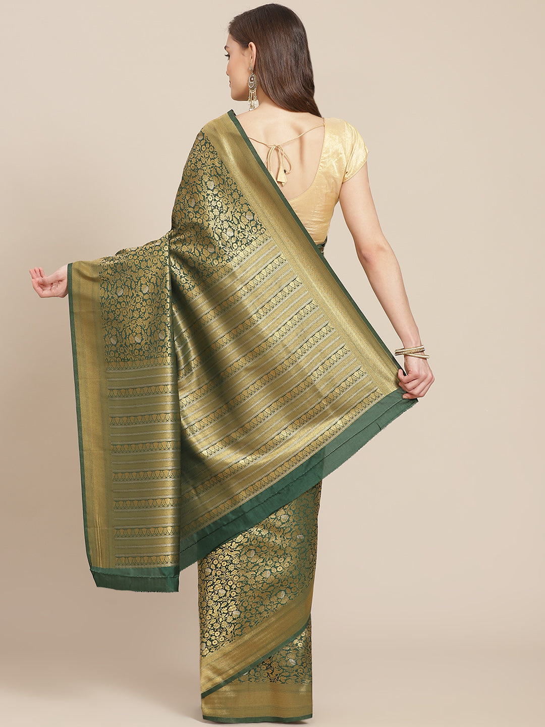 Art Handloom Saree with Brocade Zari Jaal