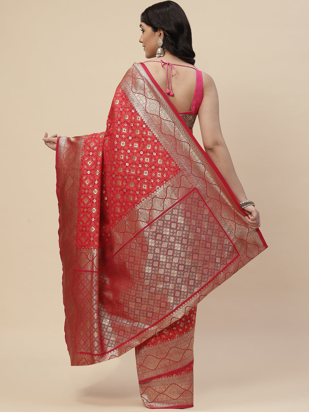 Zari Booti Banarasi Woven Saree