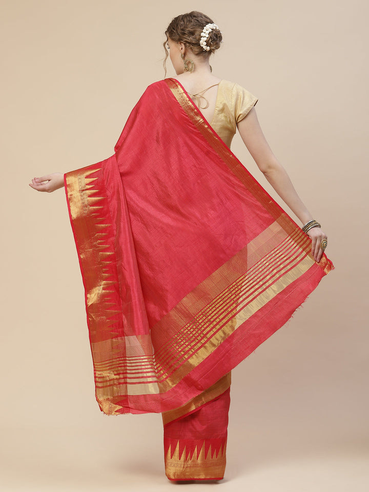 Zari Border Art Handloom Woven Saree