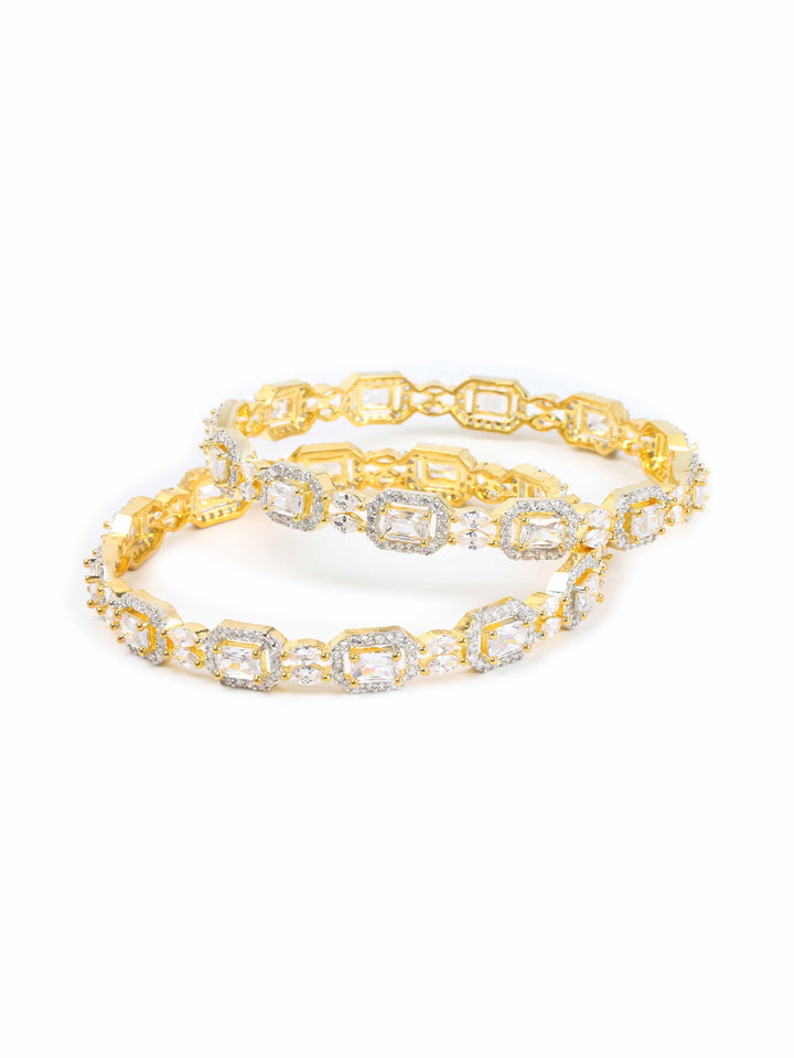 Gold &amp; Silver AD Bangles Set
