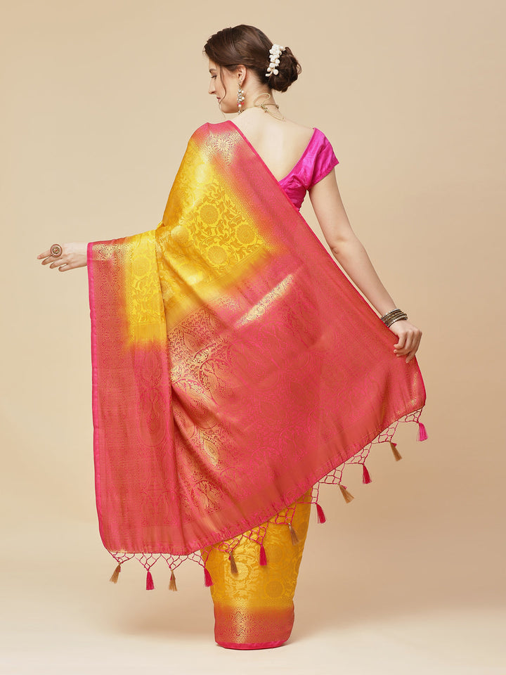 Zari Jaal Art Handloom Woven Saree
