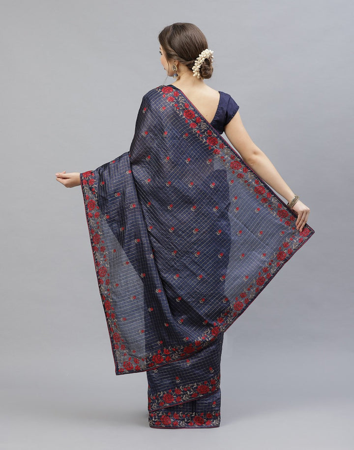 Tussar Embroidered Saree