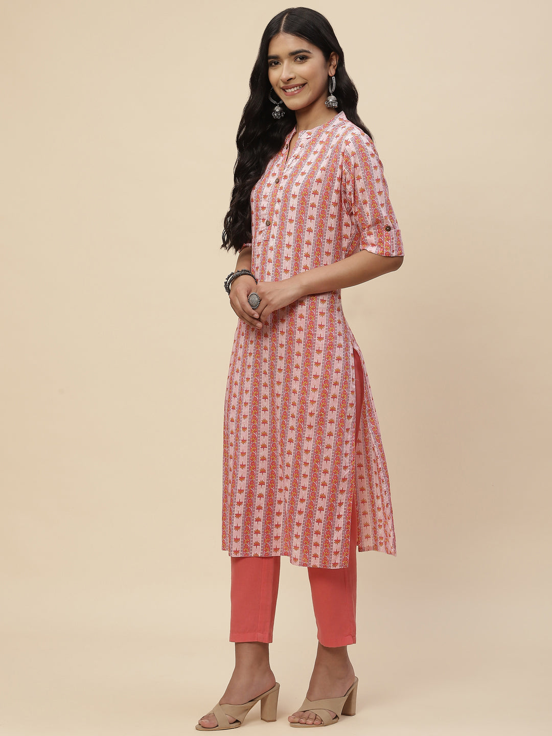 Floral Printed Cotton Kurta