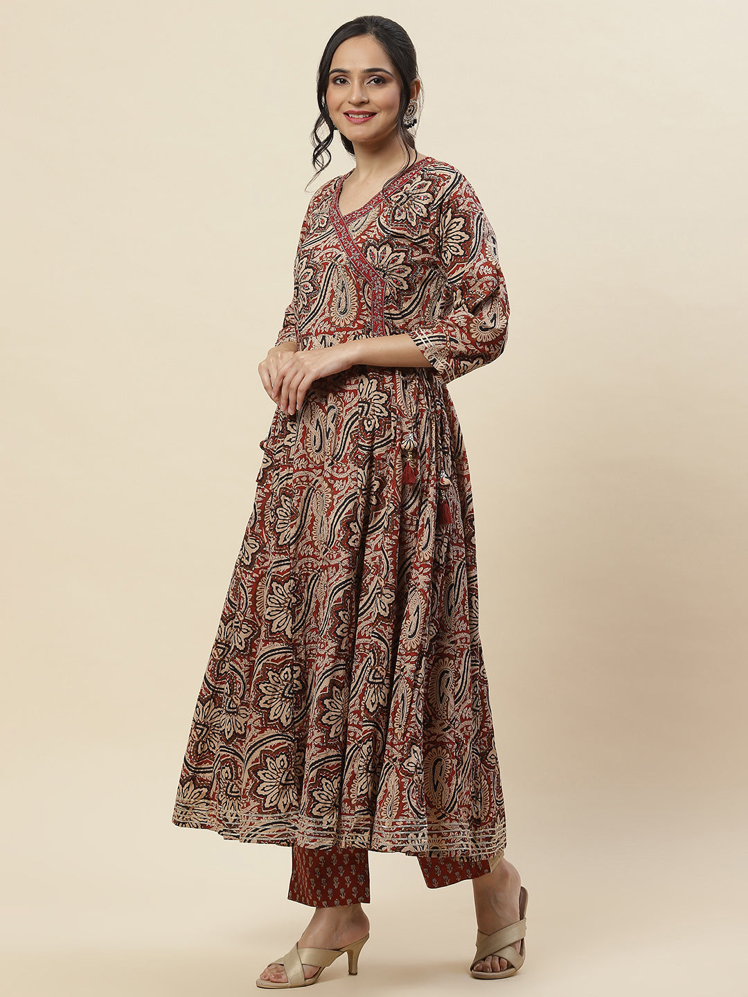 Printed Cotton Kurta With Pants