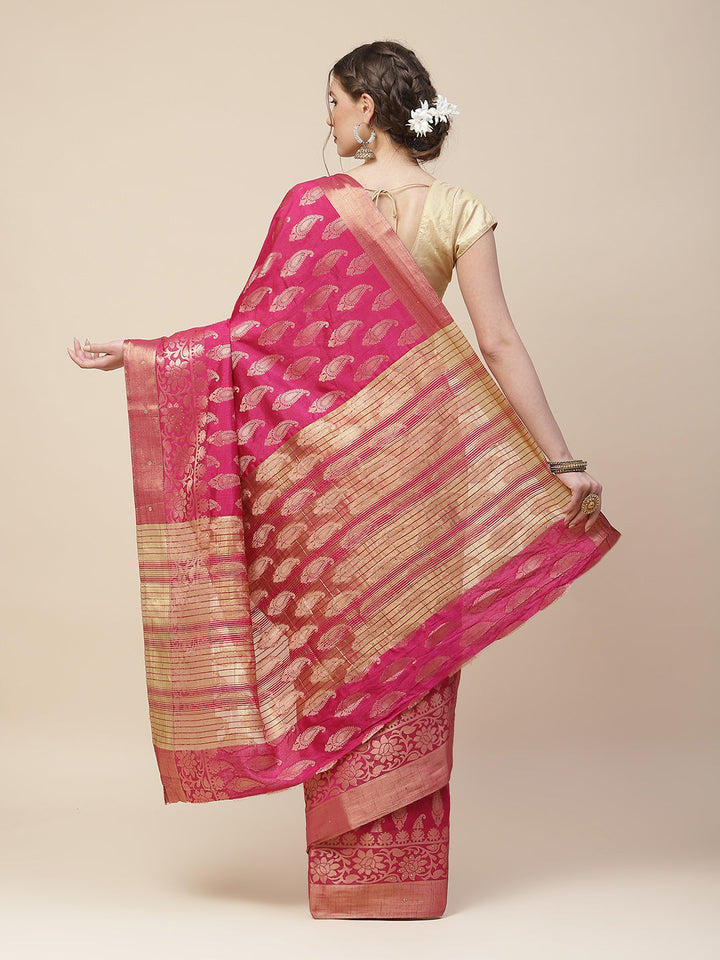 Zari Work Woven Art Handloom Saree