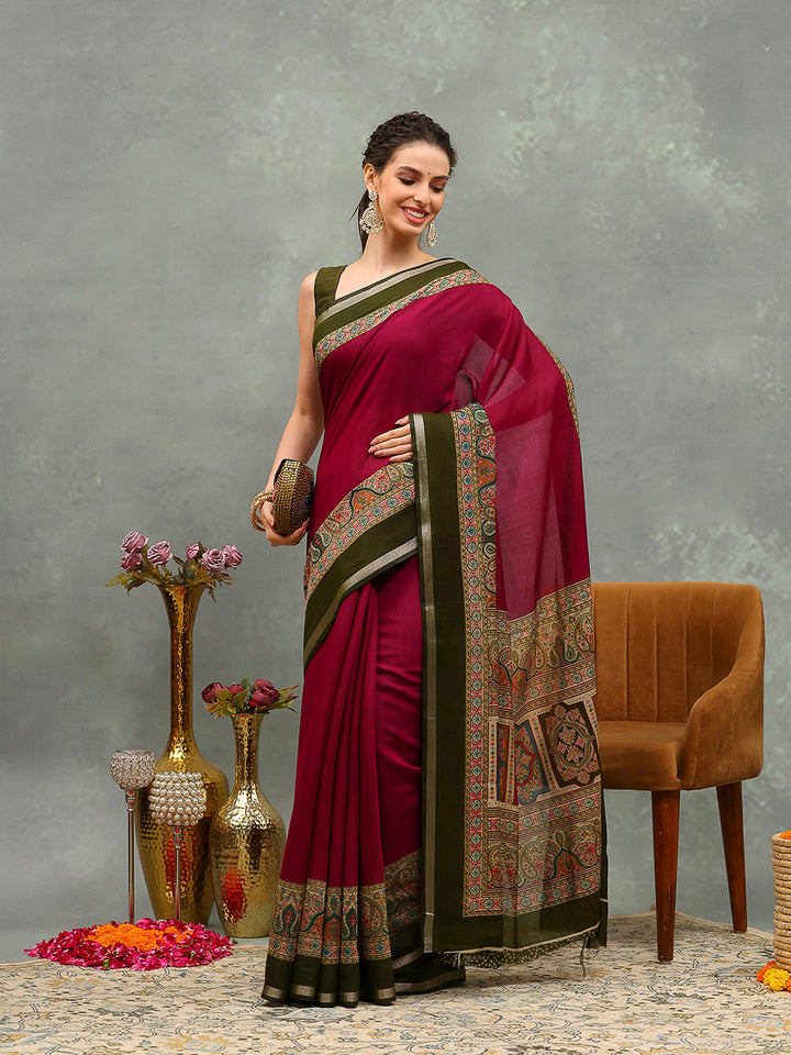 Printed Art Silk Saree