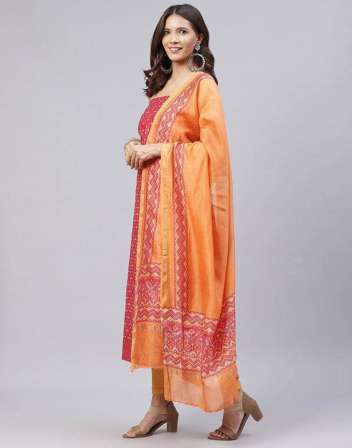 Fine Chanderi Printed Suit Piece