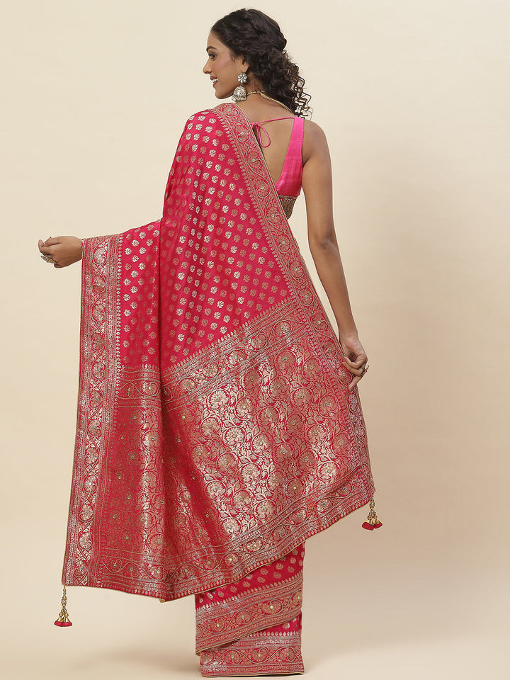 Embroidered Banarsi Saree