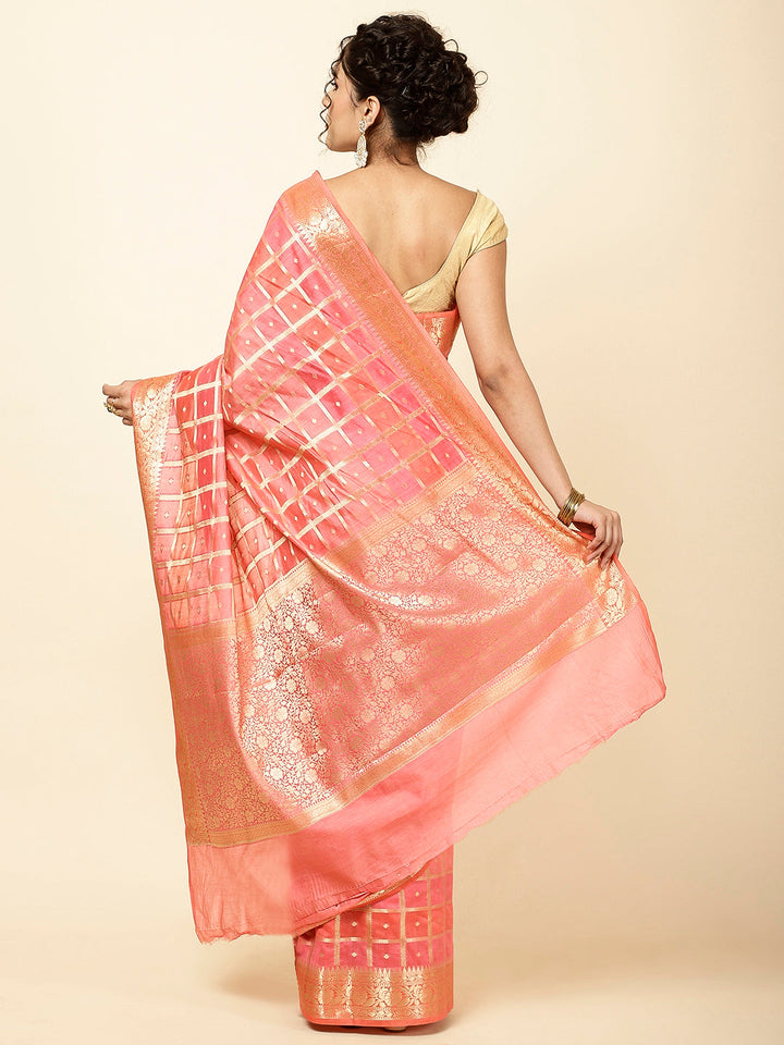 Zari Jaal Woven Cotton Saree