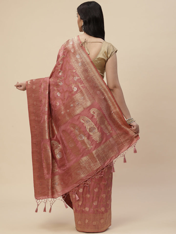 Zari Jaal Handloom Woven Saree