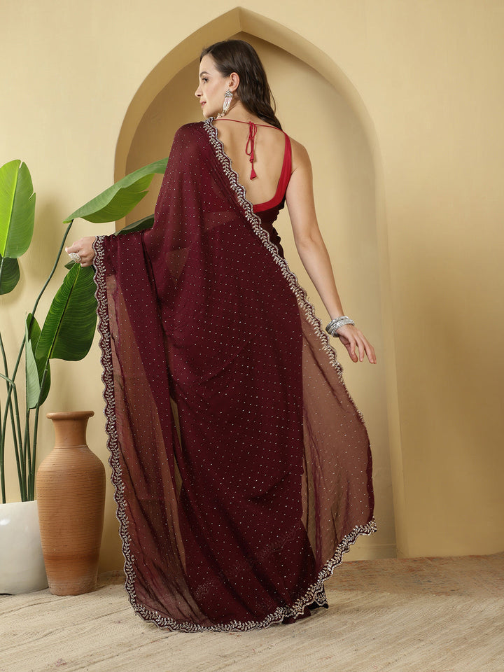Digital Printed Chiffon Saree
