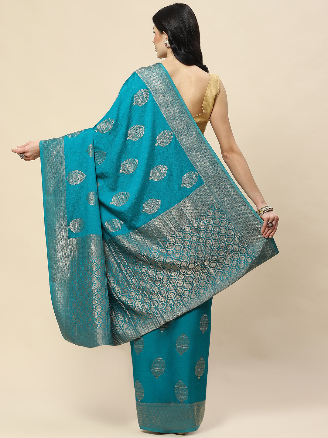Zari Border Woven Art Tussar Saree